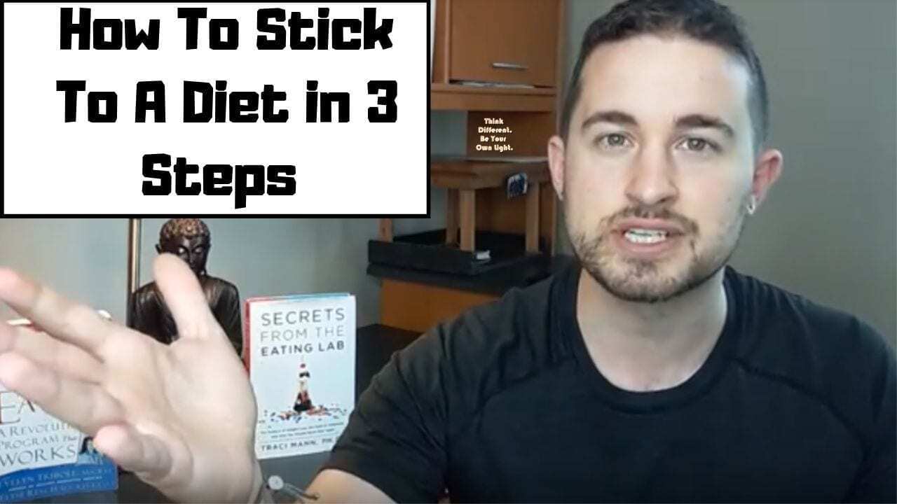 how to stick to a diet in 3 steps cover image