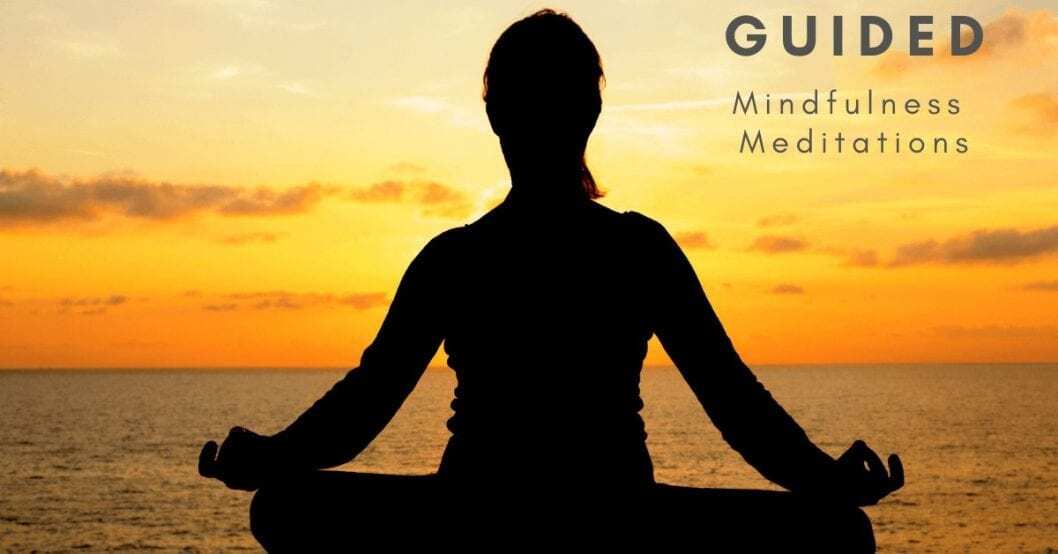 guided meditation cover image with person meditating