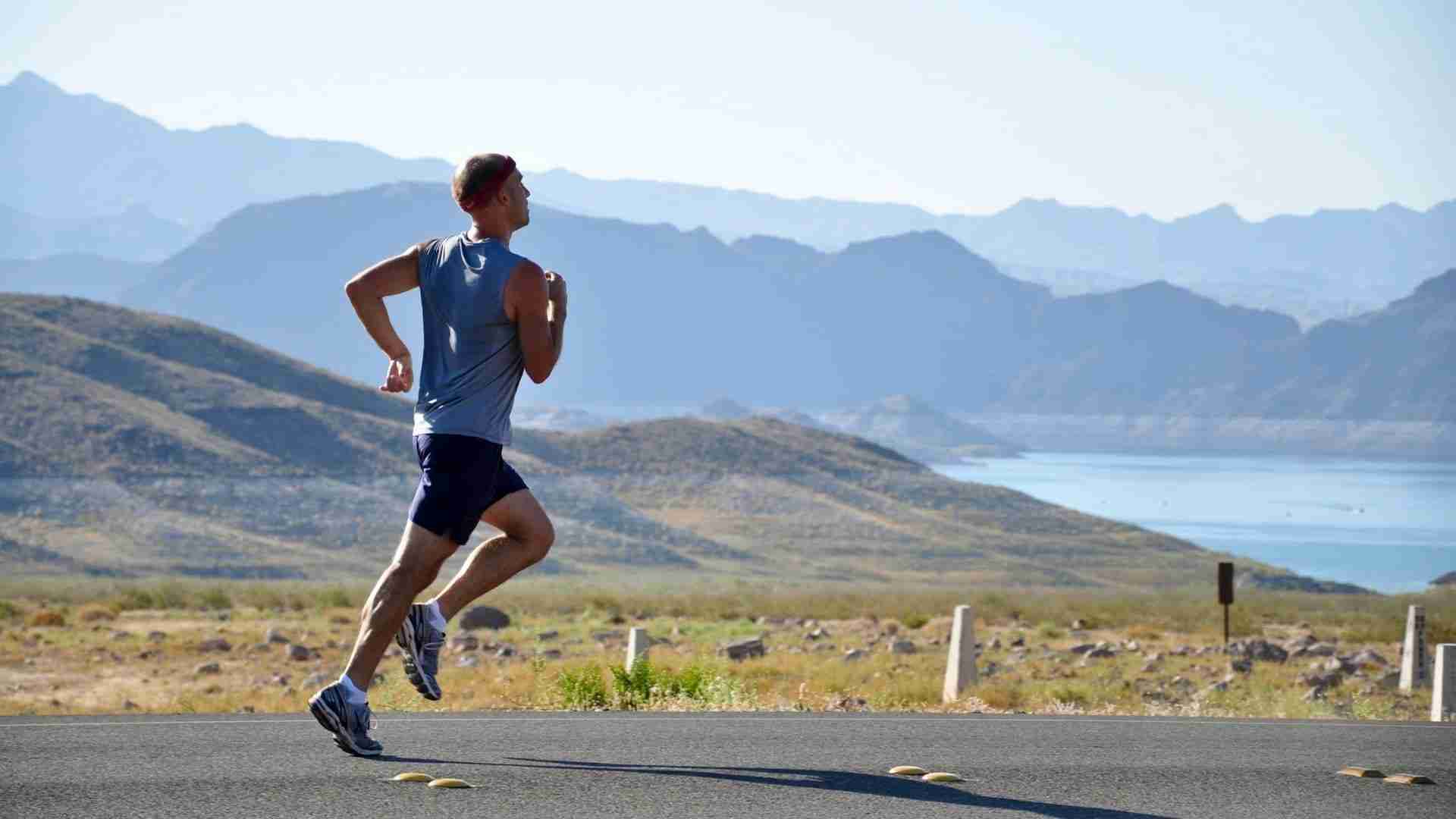 running in sunshine