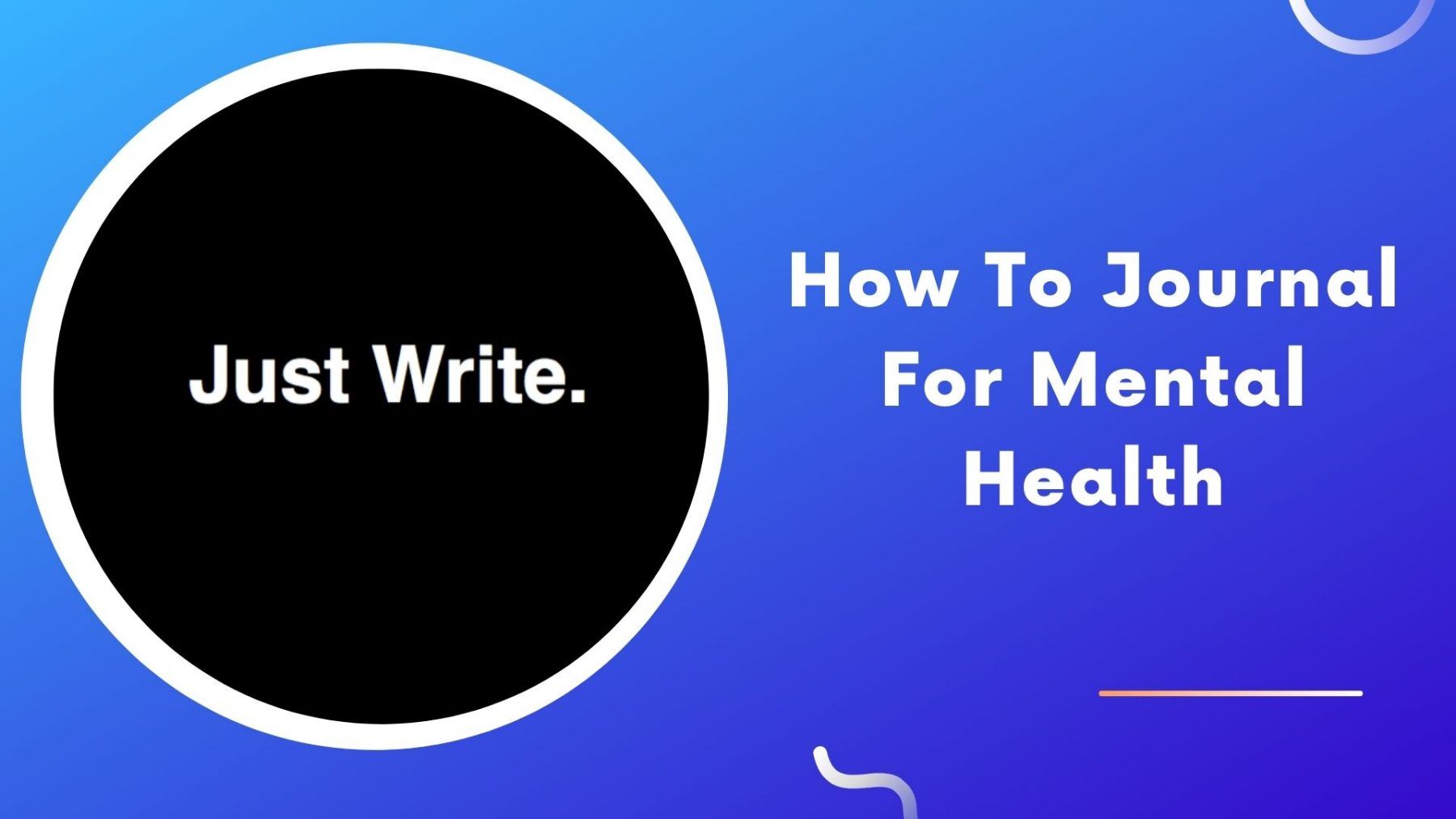 How To Journal For Mental Health