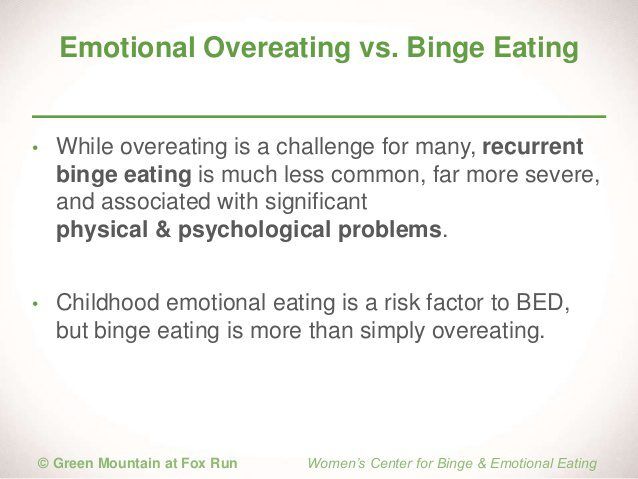 emotional eating versus binge eating