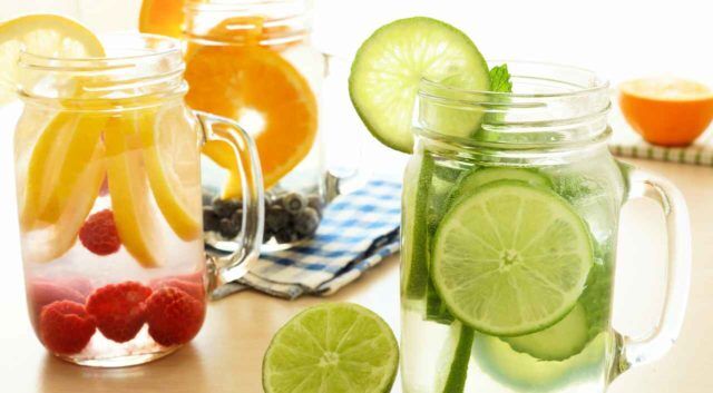 different types of fruity water