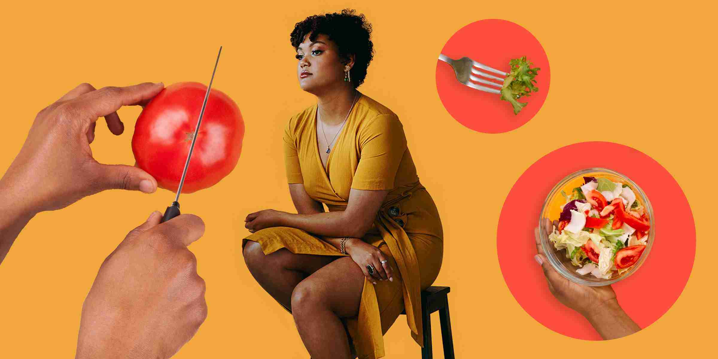 vegan vegetables woman