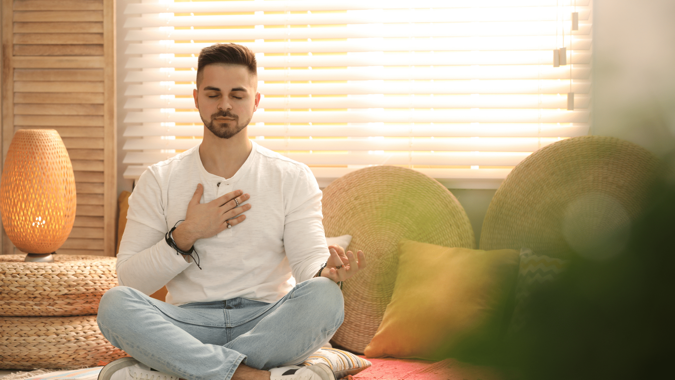 Man meditation