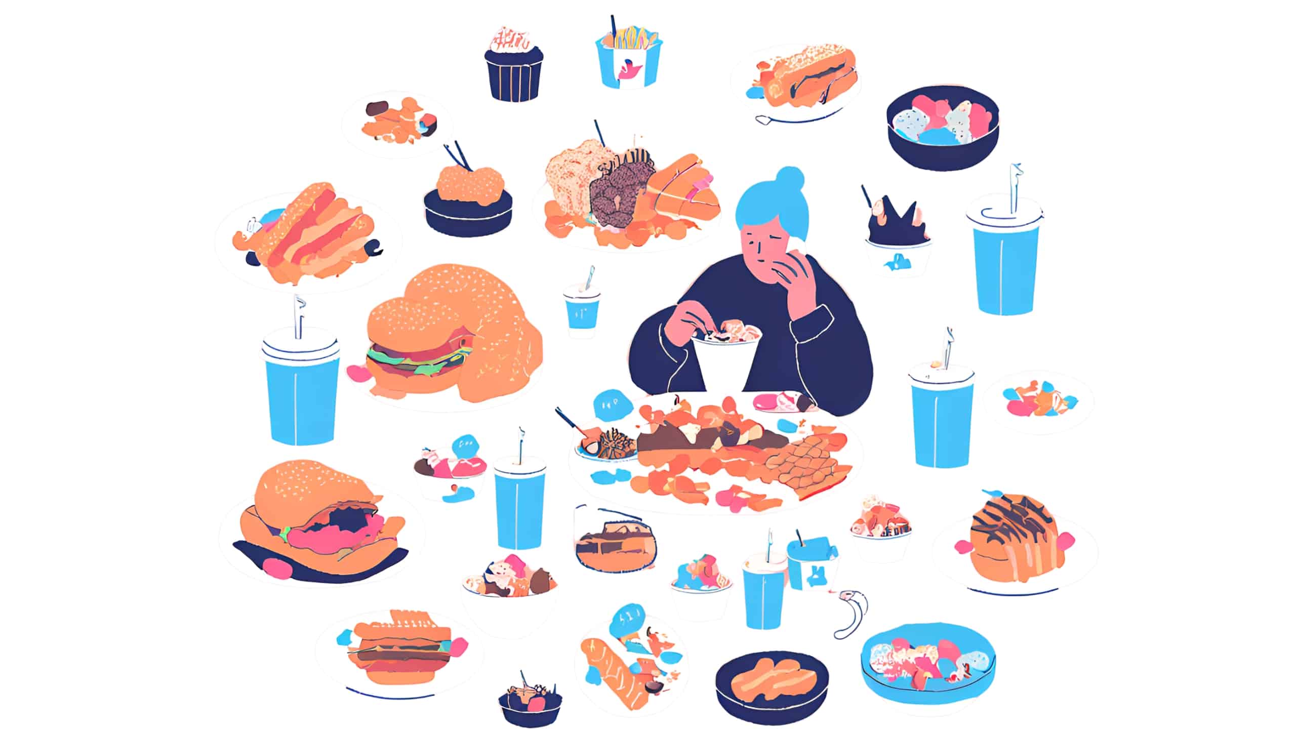 Eating a lot